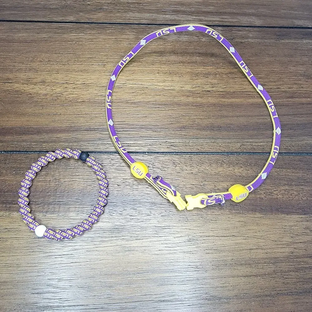 Set of 3 LSU Accessories: Lanyard, Bracelet & Sunglasses Holder